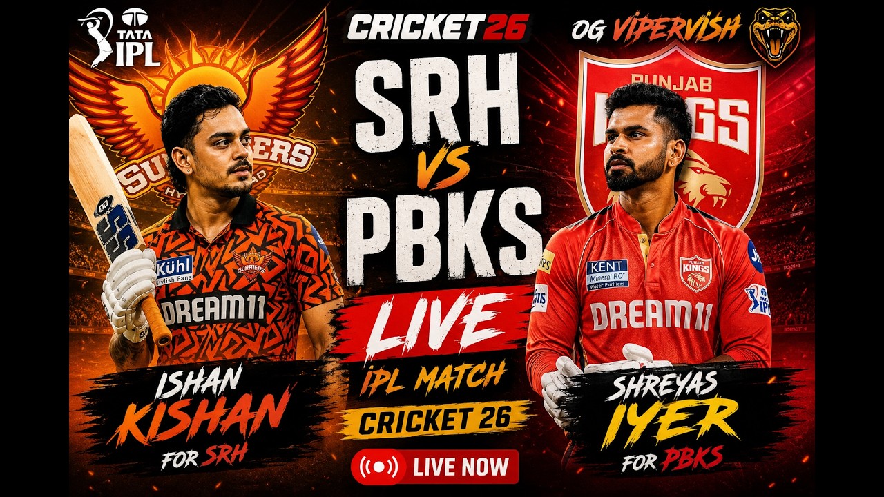 LIVE IPL 🔴 SRH vs PBKS | Cricket 26 Full Match Gameplay