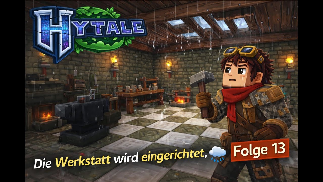 Werkstatt fast fertig… doch das Dach ist undicht! 🌧️ | Hytale Folge #013