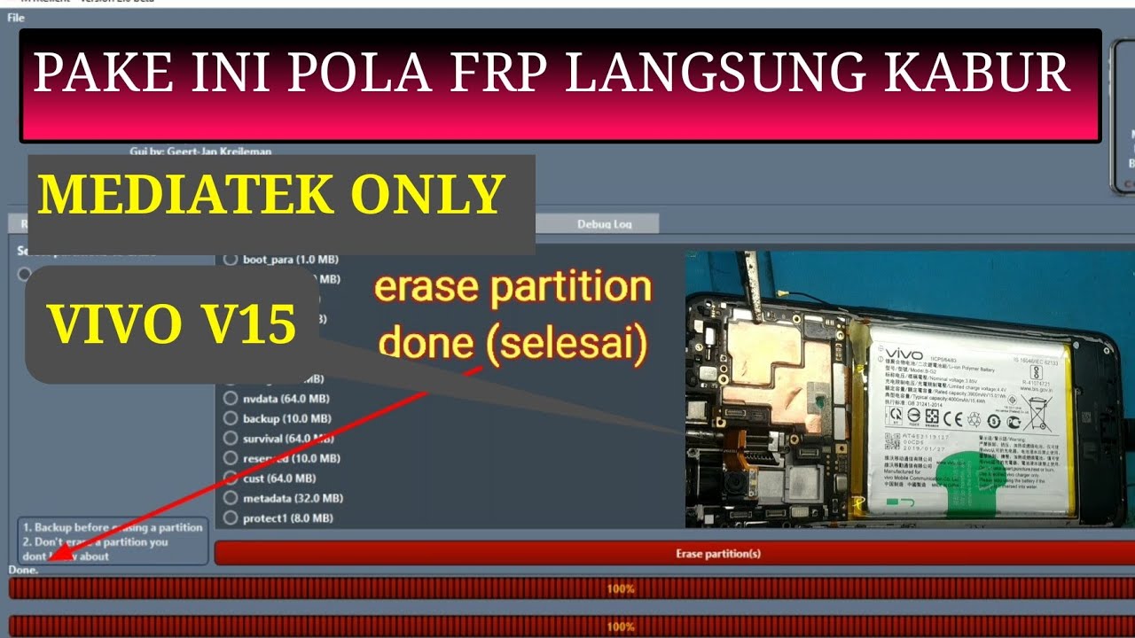 Tutorial Hapus Pola & Frp Vivo V15 New Security