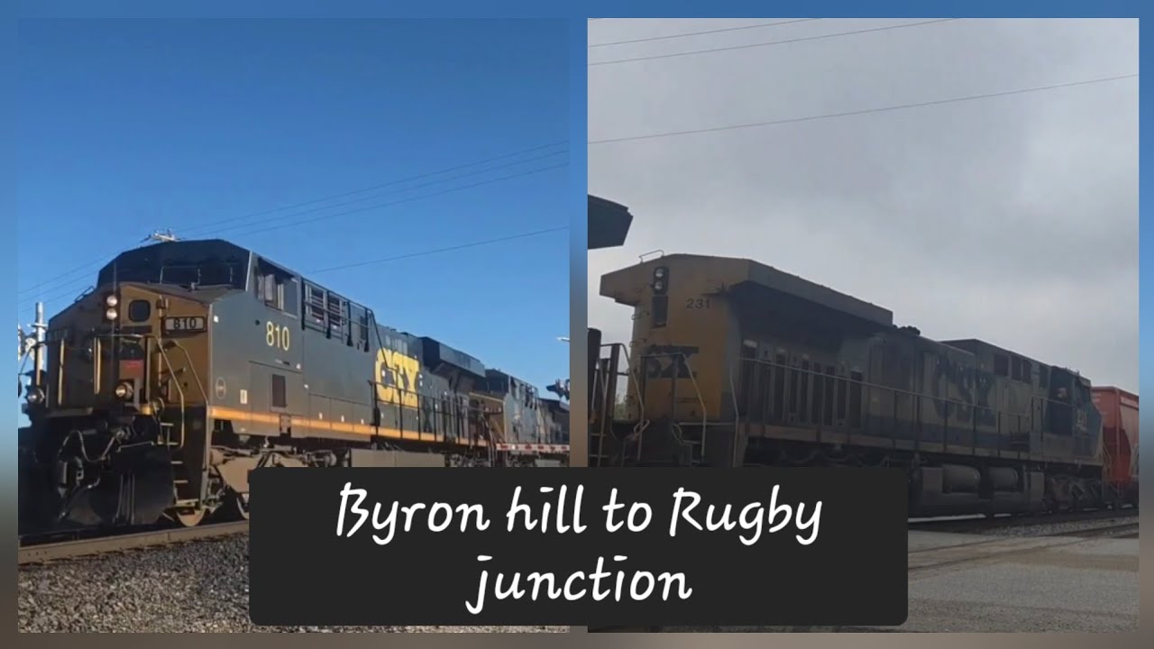 CN train's from Byron Hill - Rugby junction (CSX leaders, YN2, C44-9wl + more) 