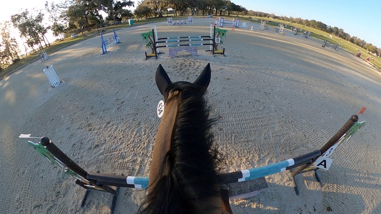 First show jump with Bea (Helmet Cam)
