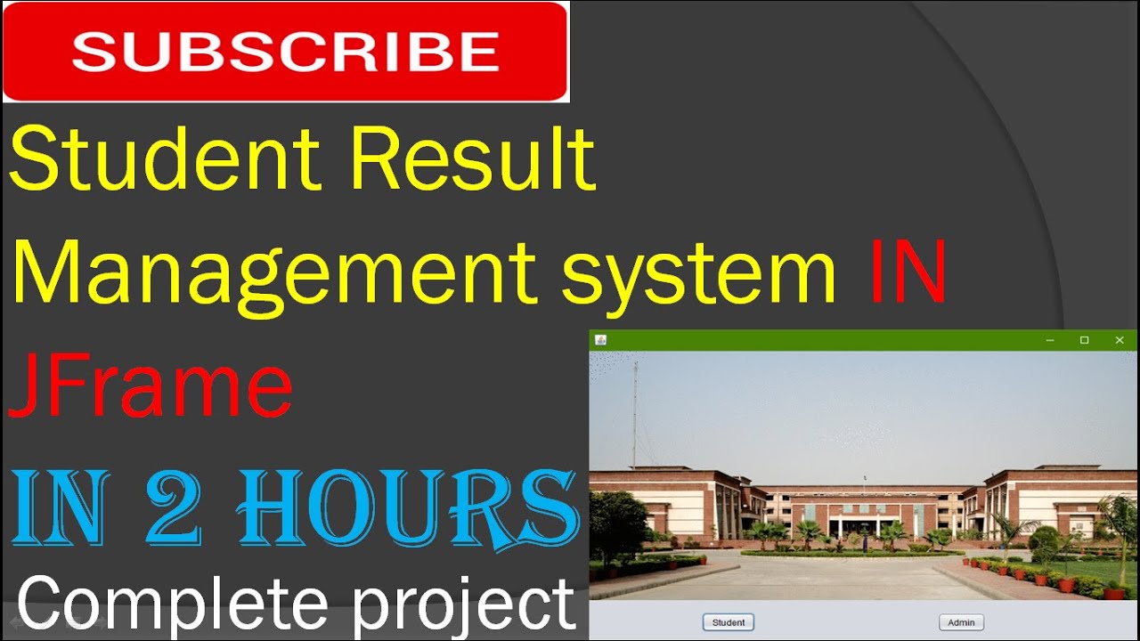 Student Result Management system in JFrame using Netbeans [complete project]