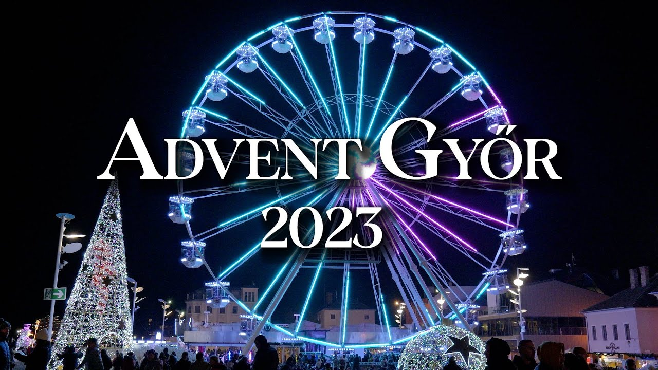 Adventi Téli Fesztivál és Vásár Győrben 2023 | Christmas Market Győr Hungary | C4K