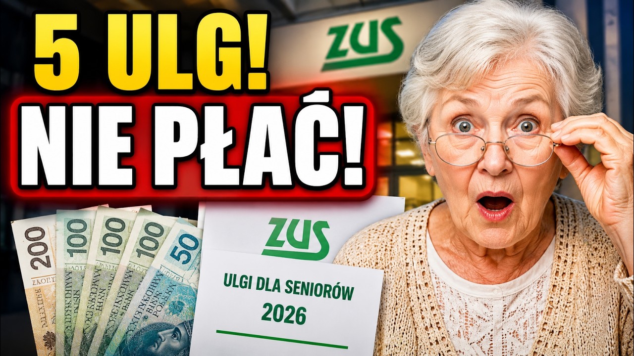 🚨 Emeryci Mogą NIE PŁACIĆ za TO! 5 Ulg dla Senior&oacute;w 2026 | ZUS, Leki, Transport