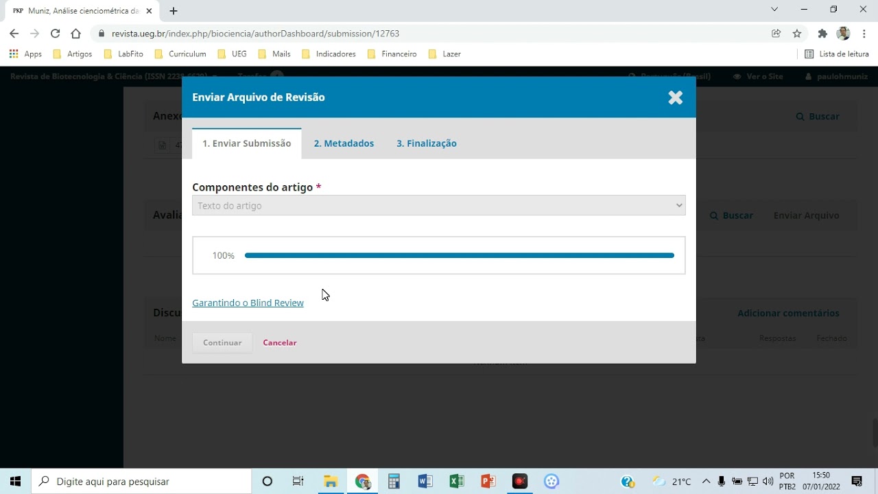 Para autores - Parte 2 - Como submeter o artigo corrigido, ap&oacute;s as corre&ccedil;&otilde;es solicitadas