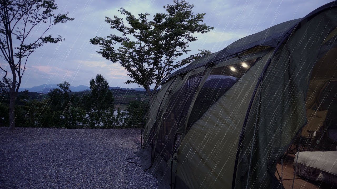 ⛺️캠핑 브이로그. 어쩌다 🌧️우중캠핑. 오락가락 날씨와 시원함이 느껴지는 청풍호수 앞 캠핑. 첫 시작