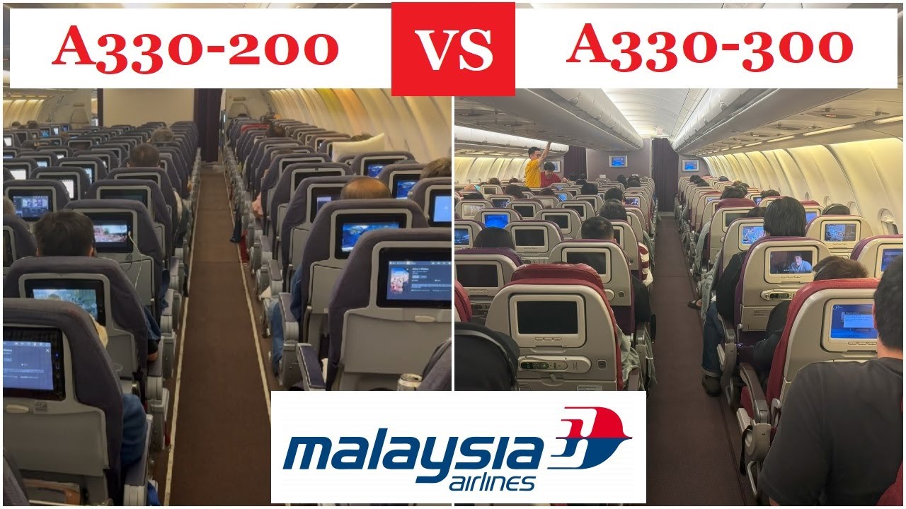 Malaysia Airlines A330-200 vs A330-300 - Economy Class Comparison #211