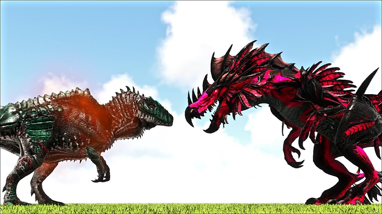XENONIA QUEEN OF HIVE VS ALPHA ACROCANTHOSAURUS & MORE (ARK SURVIVAL EVOLVED BATTLE DINOSAUR & MORE)