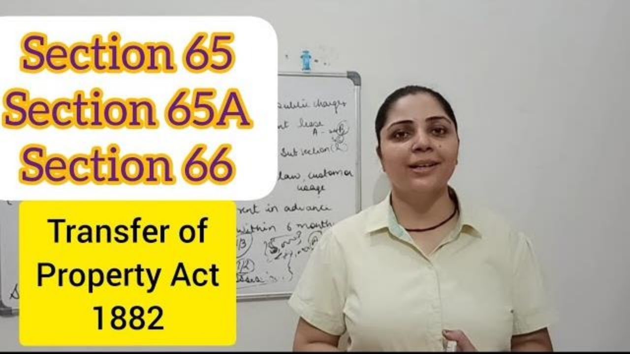Section 65 and Section 66|| Transfer of Property Act, 1882 || Liabilities of Mortgagor #tpa1882