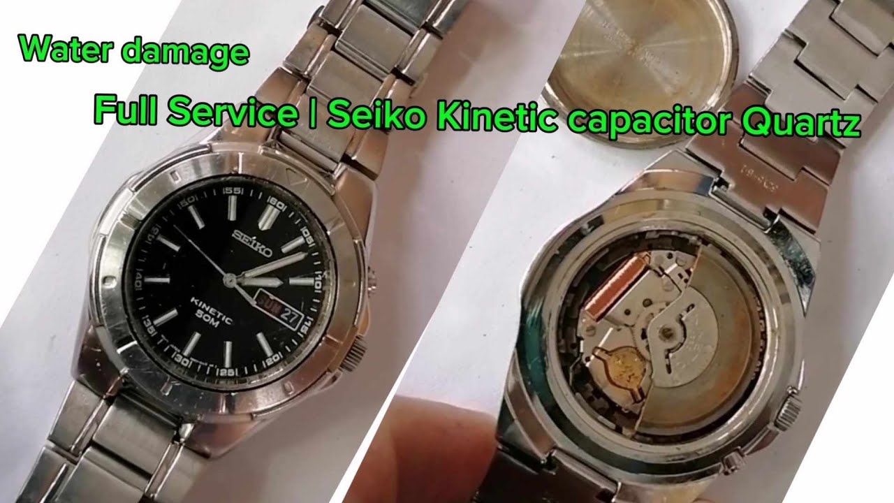 Servicing SEIKO KINETIC CAPACITOR QUARTZ 