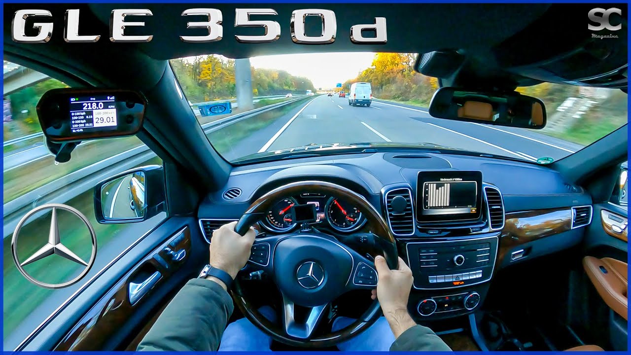 2017 Mercedes GLE 350d V6 258HP - Autobahn Top Speed Drive POV