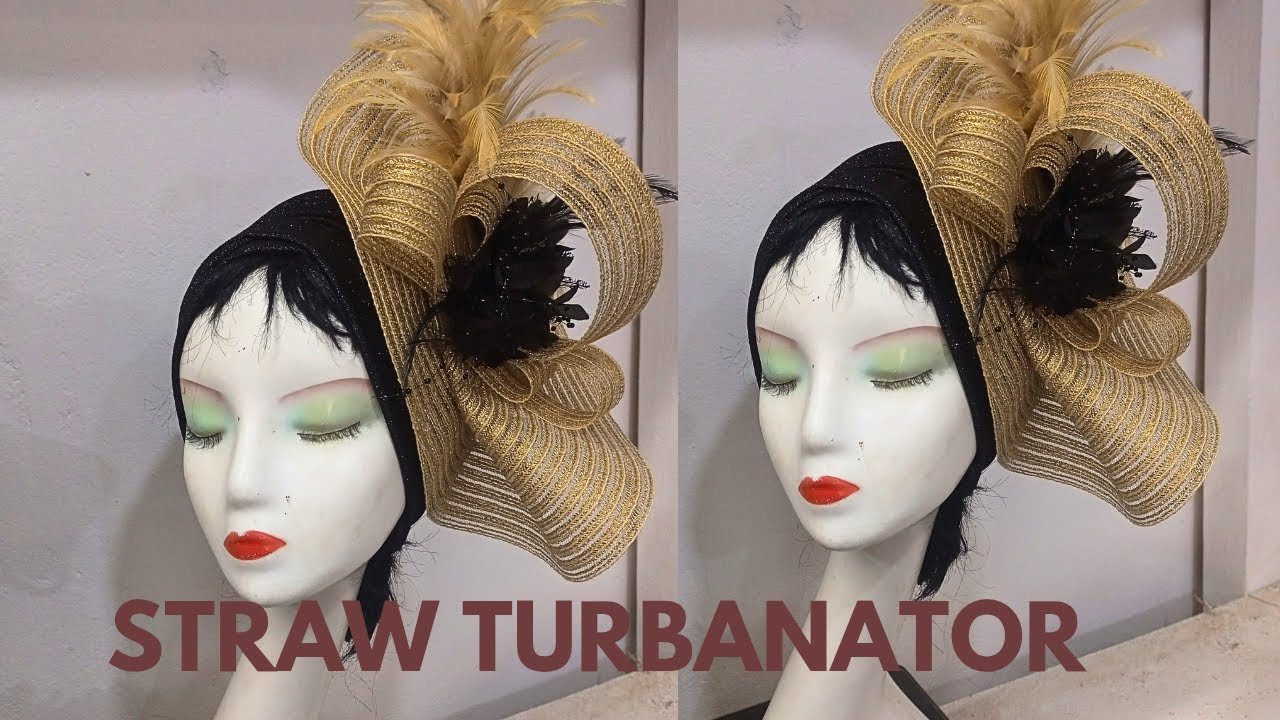 How To Make A Straw Turbanator// How To Make A Straw Fascinator For Your Turban Cap #diy #millinery