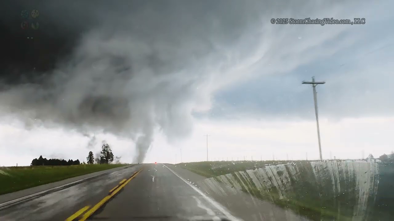 Monster Tornado Hits Harlan Iowa 4/26/2024 - Archive Footage Part 1