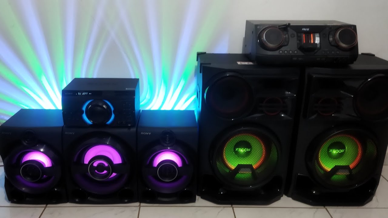 LG XBoom CL98 vs Sony M80D - (leia a descrição)