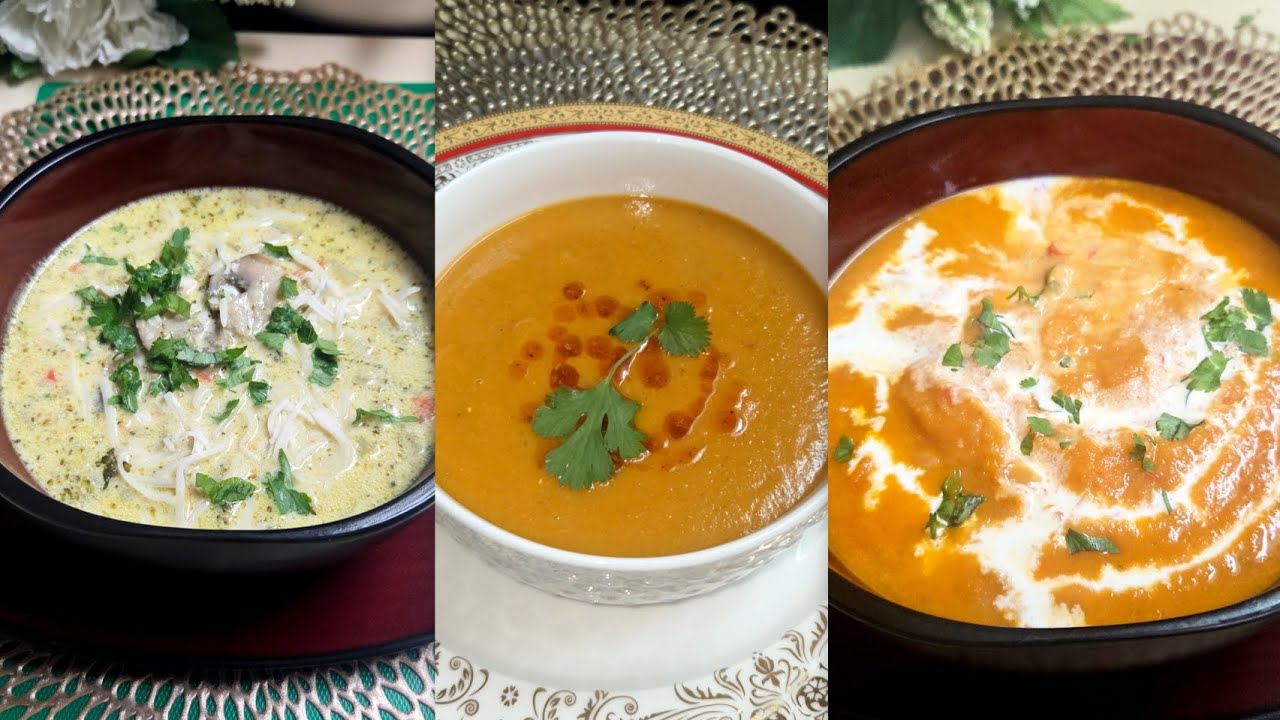 3 yummy and healthy soup recepies.