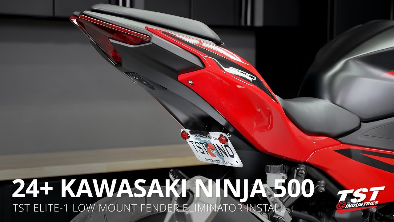How To Install Elite-1 Low Mount Fender Eliminator on 2024+ Kawasaki Ninja 500 by TST Industries