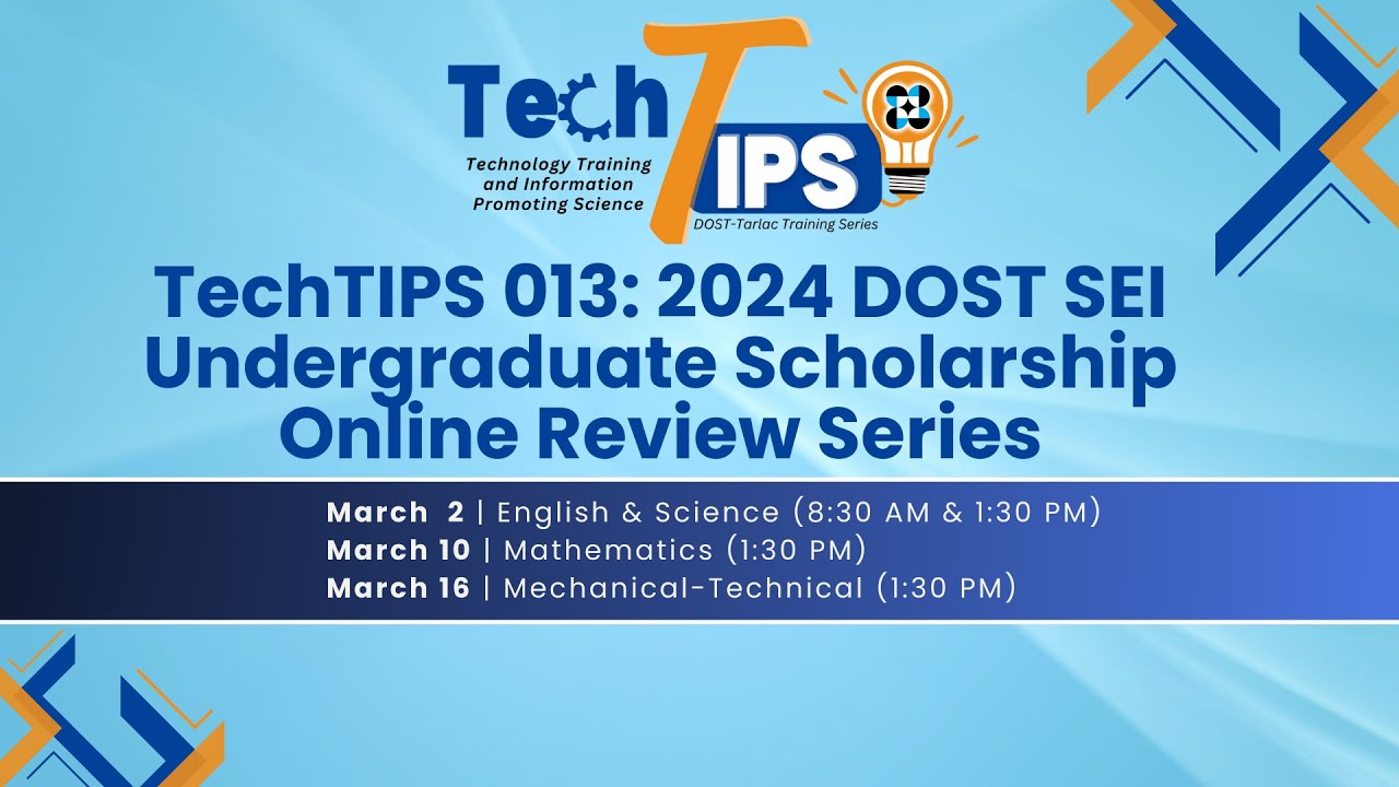 𝐄𝐍𝐆𝐋𝐈𝐒𝐇 | DOST-SEI Undergraduate Scholarship Online Review Series - Session 1 (March 2)