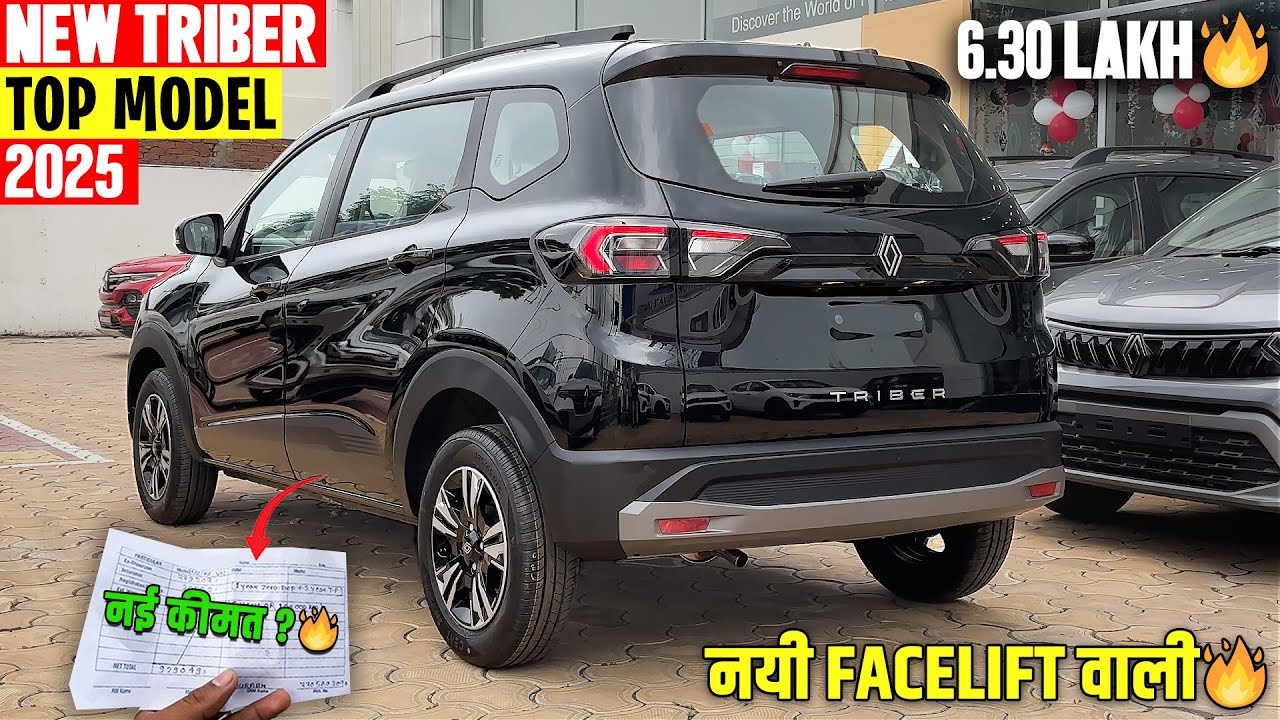 2025 Renault Triber Facelift Black Color  -🔥नई ऑन रोड किमत के साथ @ashishcarreview