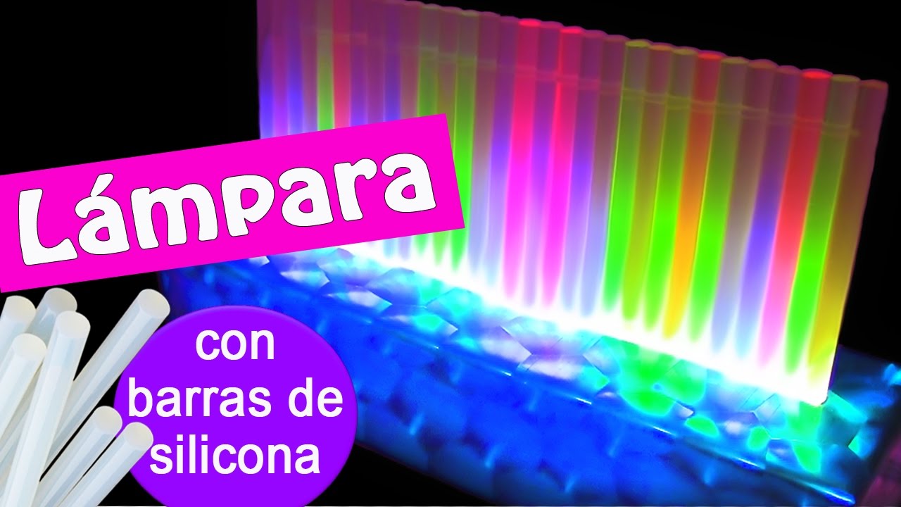 Manualidades: LAMPARA de LEDS con barras de silicona! - Innova Manualidades