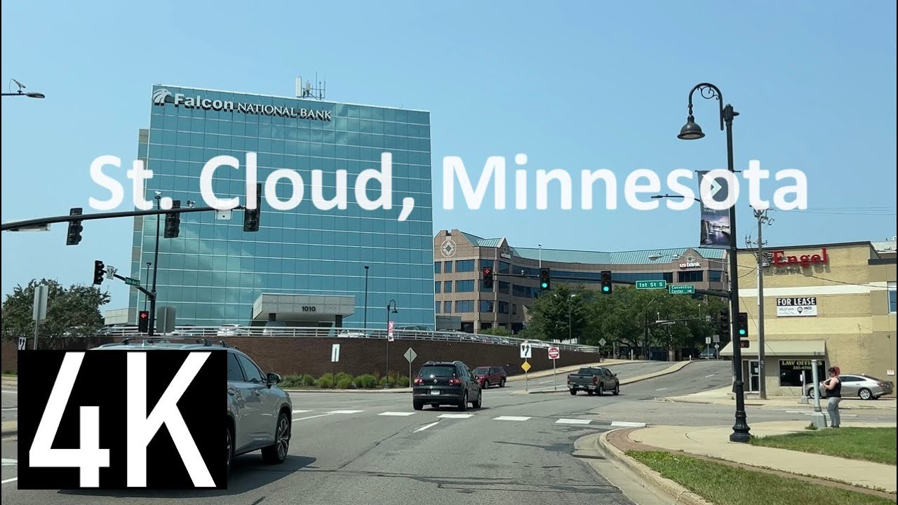 Road Tour of St. Cloud, Minnesota in 4K - Driving in Downtown St. Cloud
