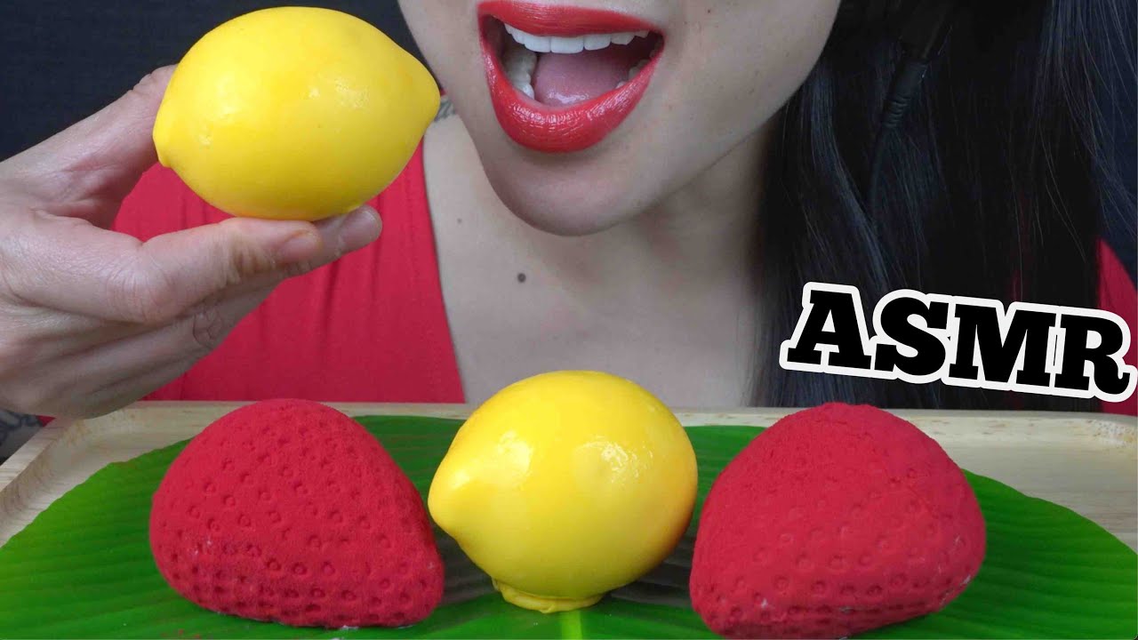 ASMR EATING LEMONS + STRAWBERRIES (SOFT SQUISHY EATING SOUNDS) NO TALKING | SAS-ASMR