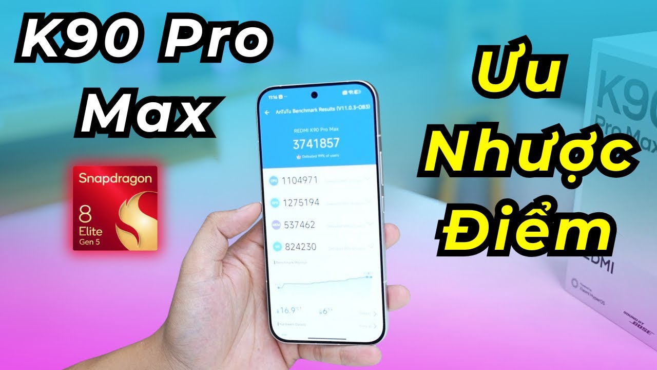 Đánh giá chi tiết Redmi K90 Pro Max: Loa hay, chip mạnh, PIN trâu nhưng đánh đổi là...