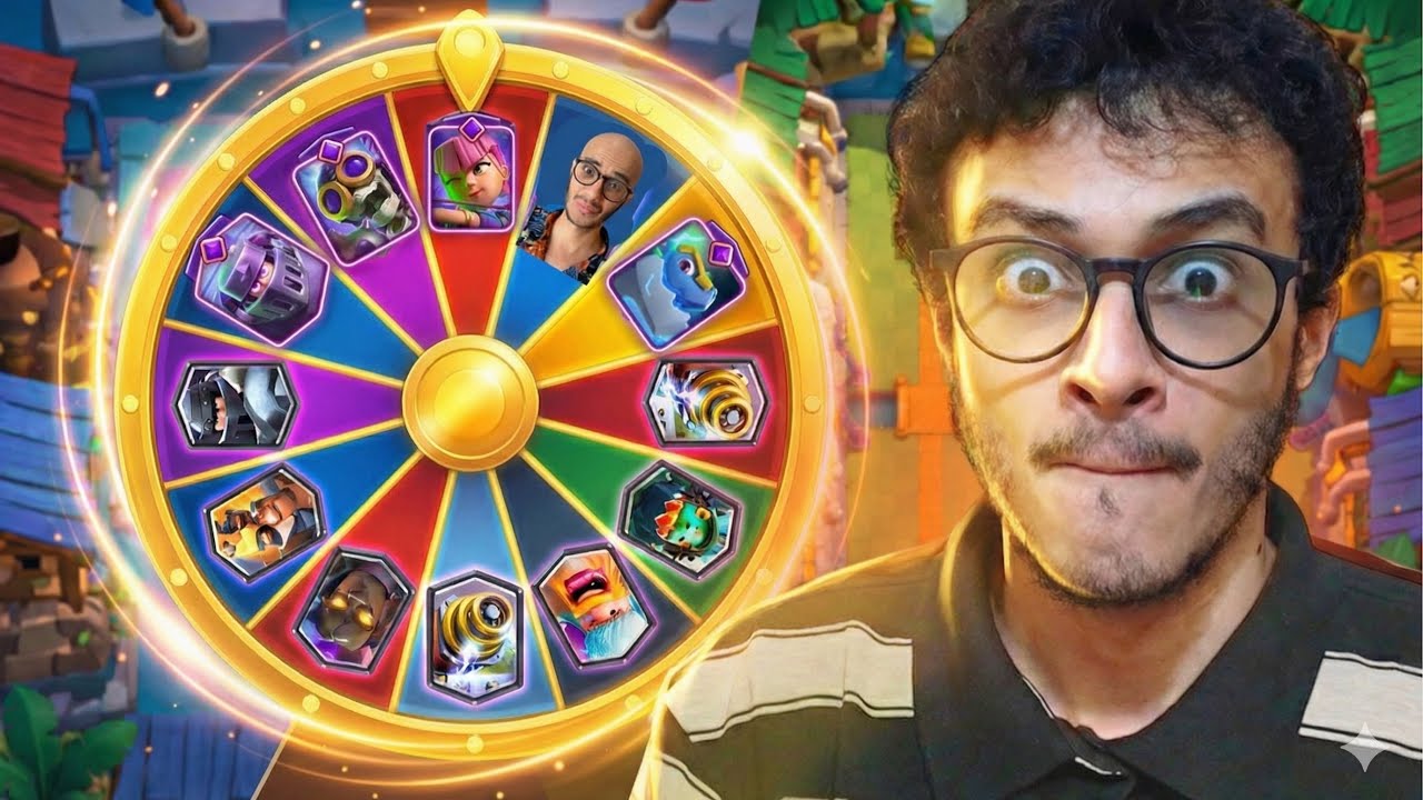 كلاش رويال ولكن عجلة الحظ تختار التشكيلة!! Clash Royale