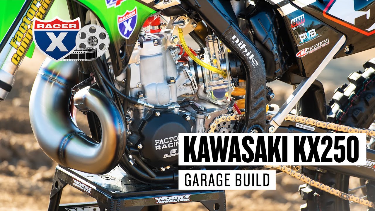 Racer X Films: 2004 Kawasaki KX250 Two-Stroke Motocross Garage Build Project Bike