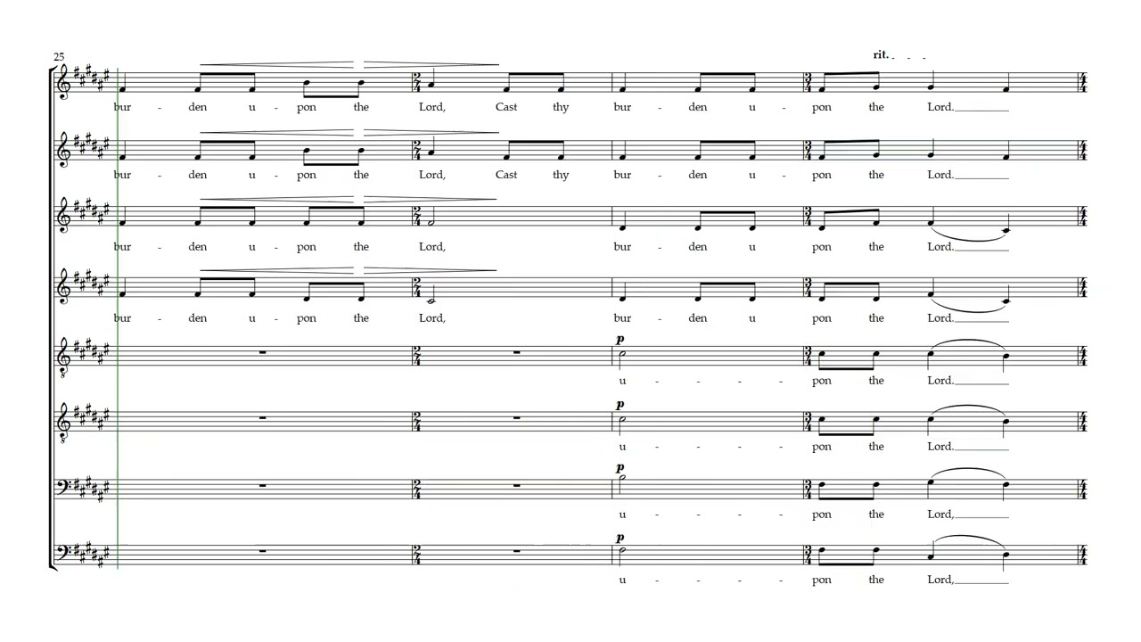 Cast thy burden upon the Lord Soprano 1
