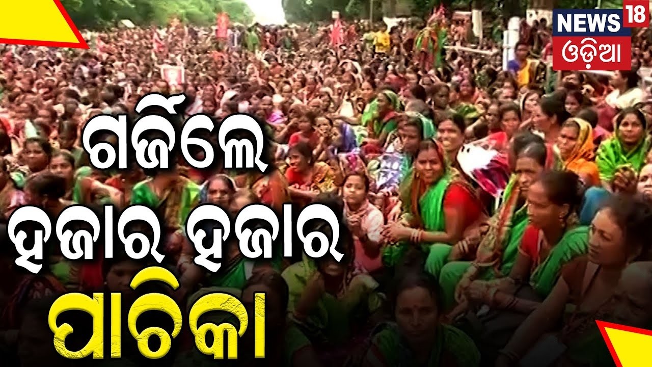 ପାଚିକାଙ୍କ ହଲ୍ଲାବୋଲ |Pachika Sangha Workers Protest In Bhubaneswar |Mid Day Meal Workers Strike