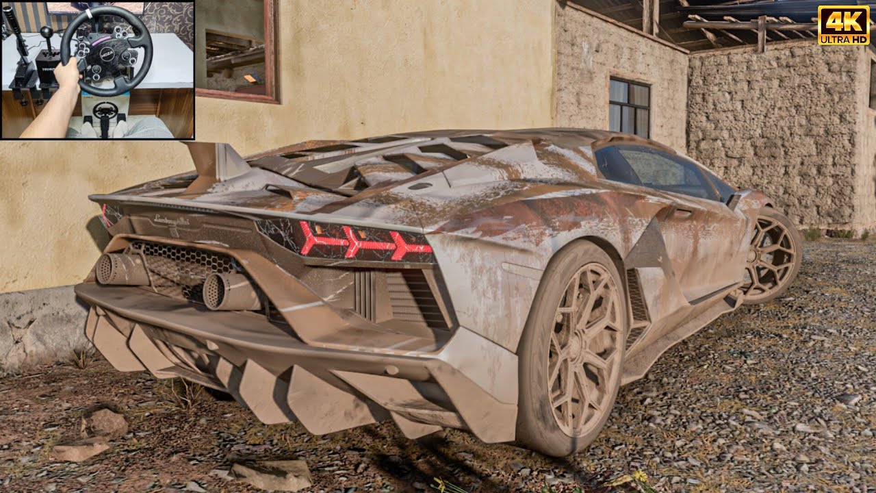 Rebuilding Lamborghini Aventador SVJ | Forza Horizon 5 | Steering Wheel gameplay