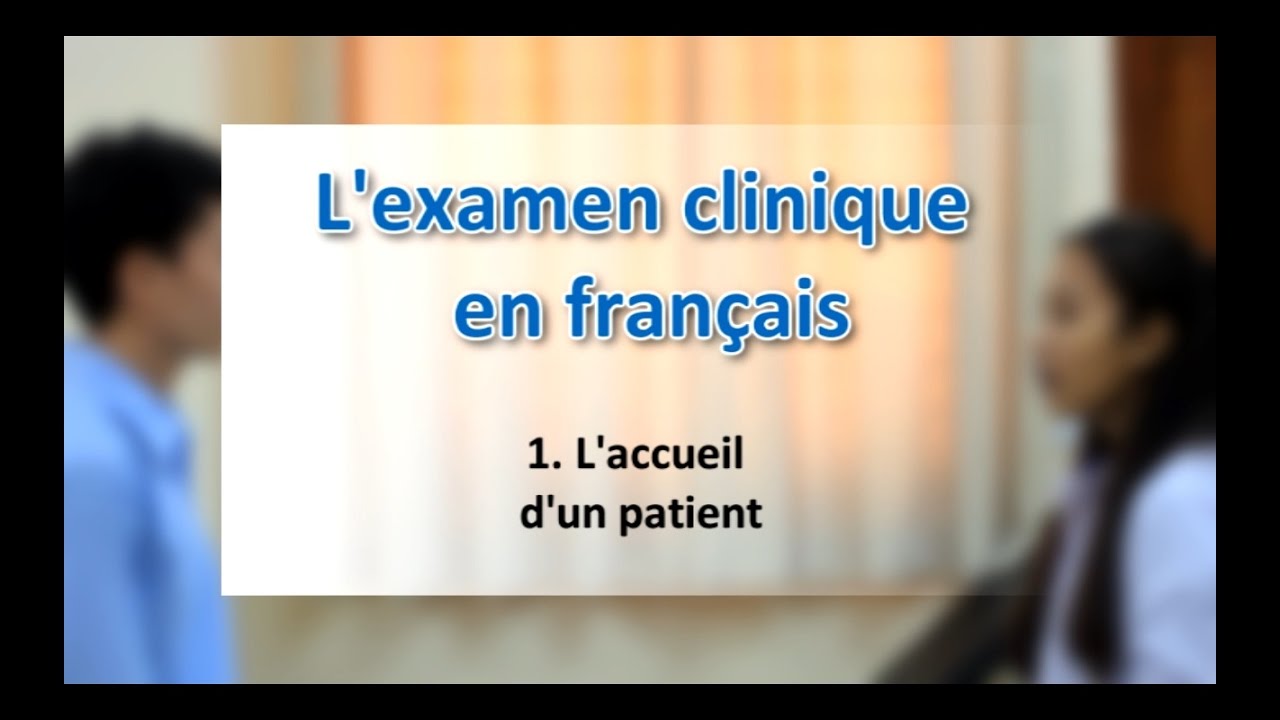 1.0 Accueil du patient
