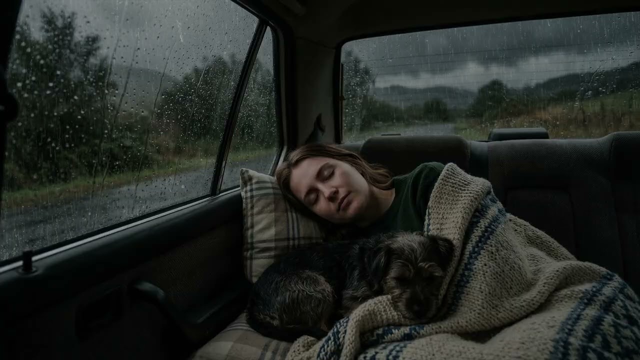 Soft Rain 🌦️ Sliding Down Car Windows As Calm Streets Pass Slowly Outside 🚙