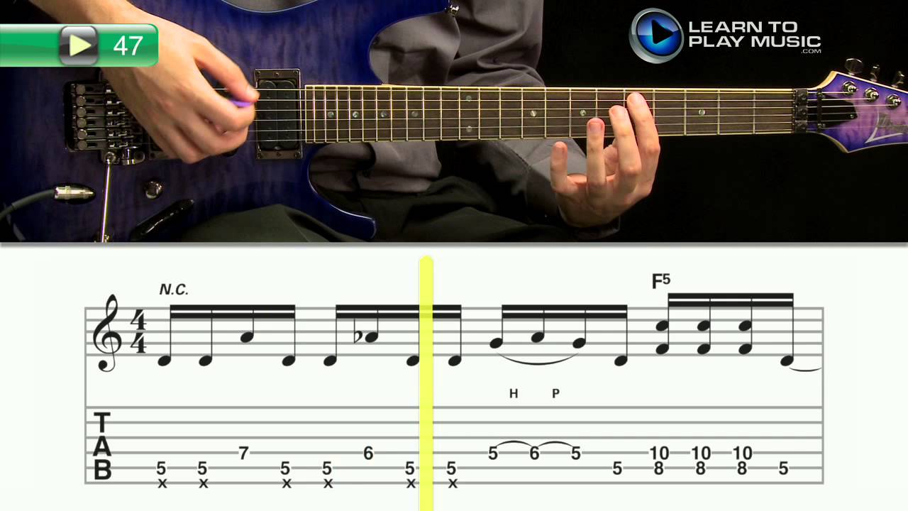 Ex047 Beginner Metal Guitar Licks ~ Progressive Lessons