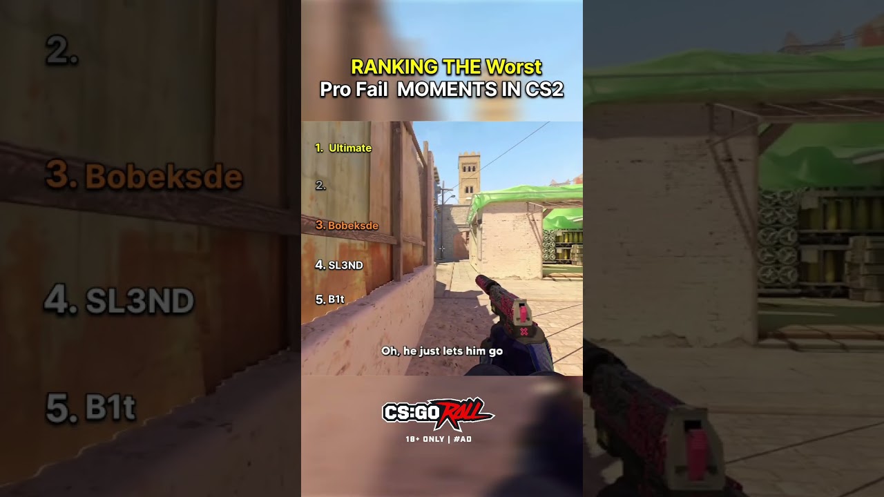 Ranking the worst pro Fail Moments in cs2 #cs2 #csgo #csgofunny
