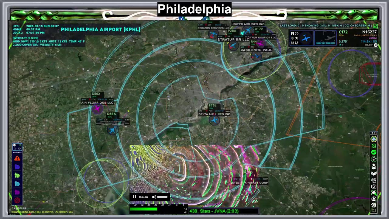 KPHL Philadelphia • Air Traffic Radar • LiveATC • Screensaver