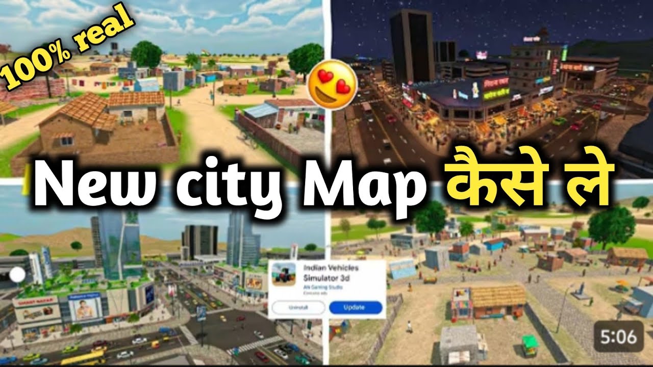 NEW CITY MAP & VILLAGE MAP ADD हो गया 😍 ? INDIAN VEHICLES SIMULATOR 3D NEW UPDATE KUB AAYAGA |