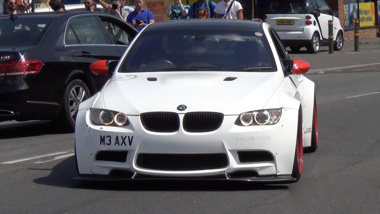 Liberty Walk Widebody BMW M3 Coupe - Burnout, Engine Sound and Details