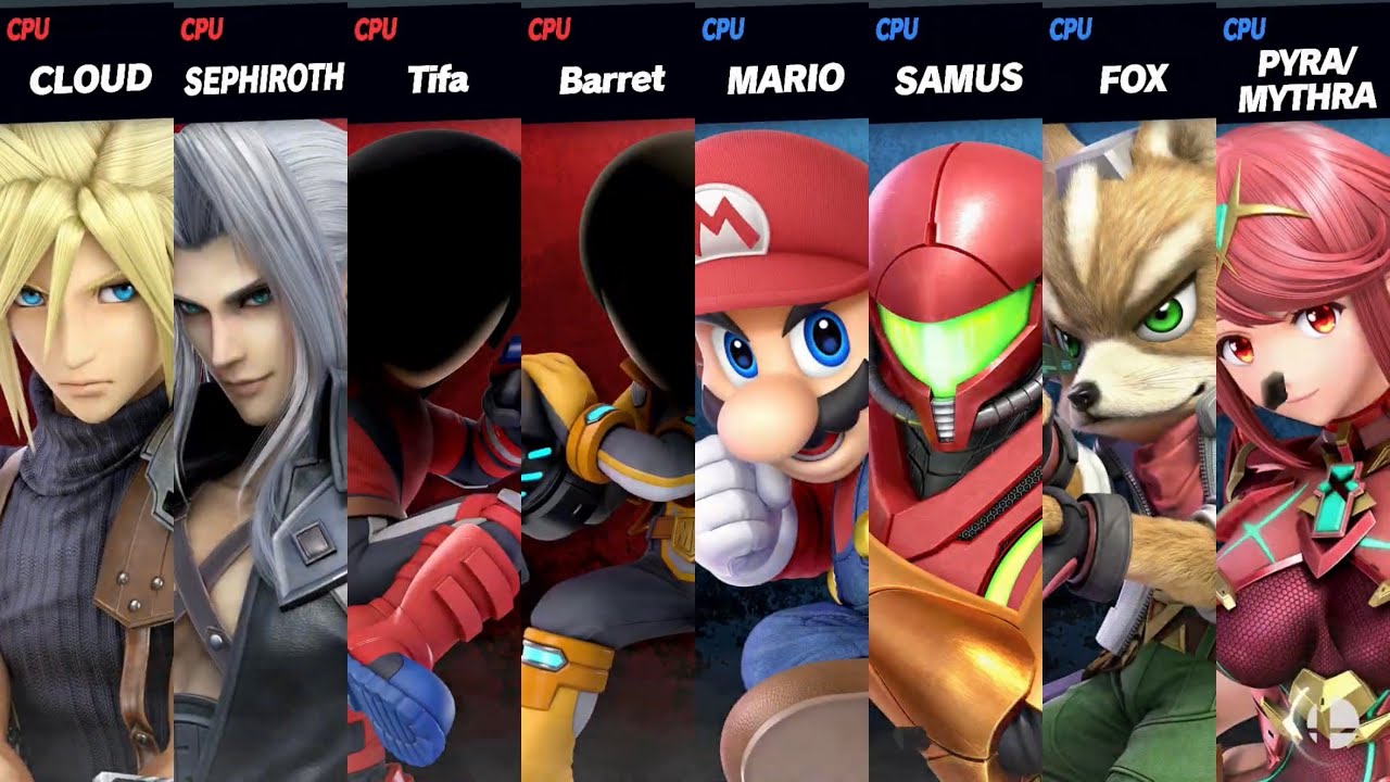 Super Smash Bros. Ultimate - Final Fantasy Fighters vs Nintendo Fighters