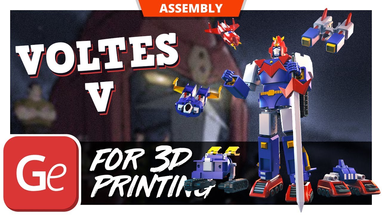 Voltes V 3D Printing Model  | Assembly by Gambody