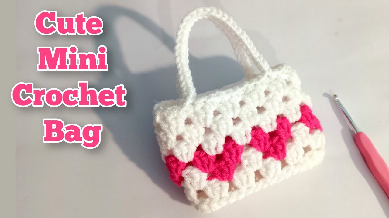 How to crochet a bag for beginners ✅ crochet mini bag purse #crochet #crochetbag #handmade