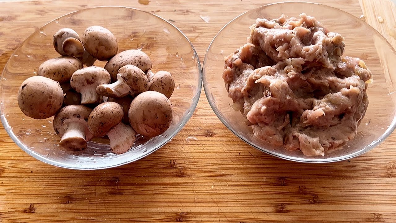 Беру ФАРШ и ГРИБЫ и готовлю эту закуску! Рецепт из мясного фарша! Как приготовить мясо