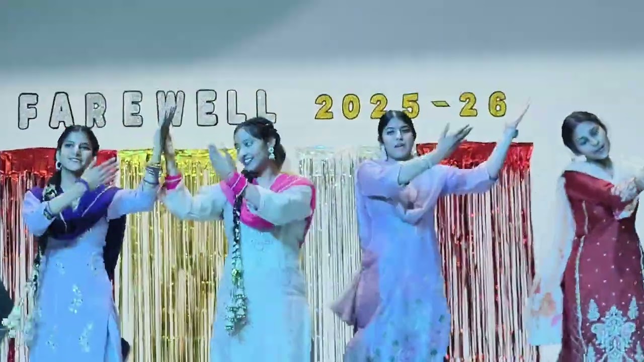 Girls Giddha Performance at Class XII Farewell 2025–26
