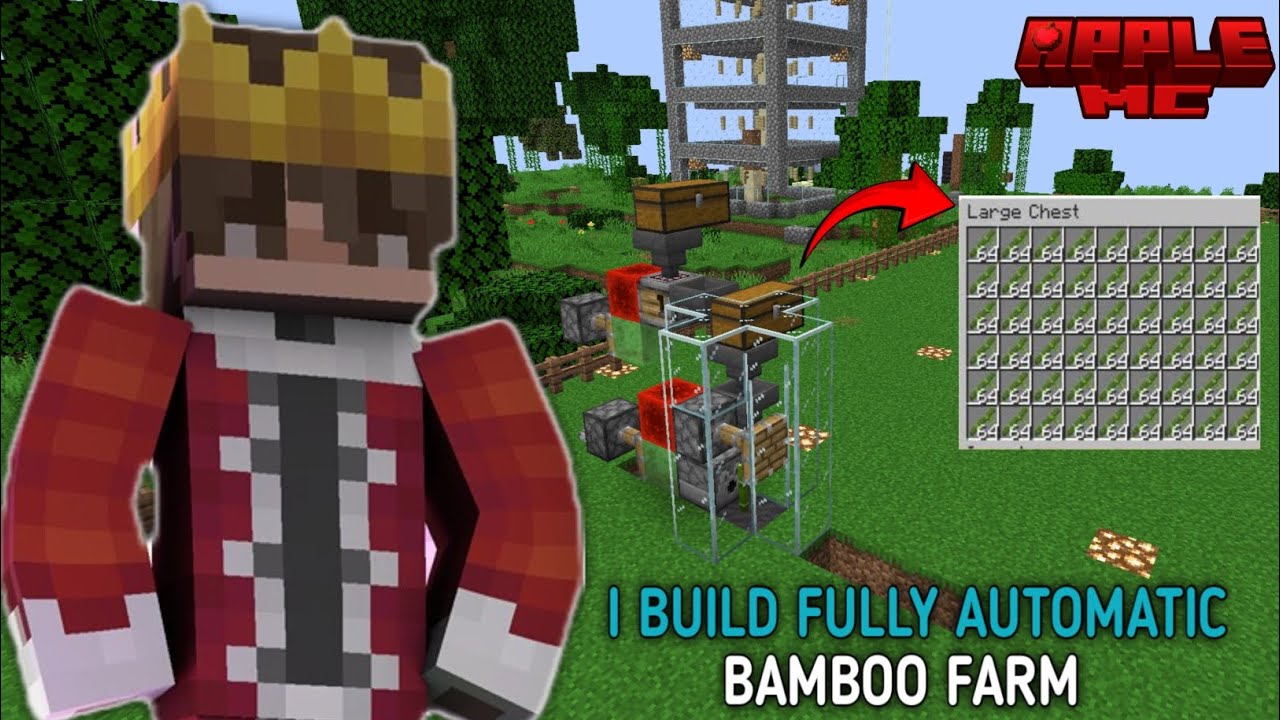 🔥 I Built The ULTIMATE Automatic Bamboo Farm in Minecraft! (Apple MC)