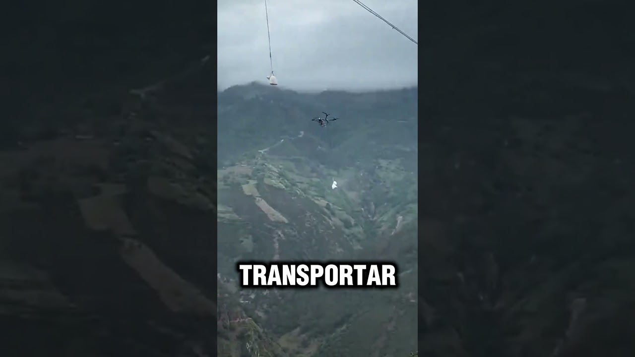 &iexcl;Incre&iacute;ble! Drones Cargando Cemento en China  😱 #shorts