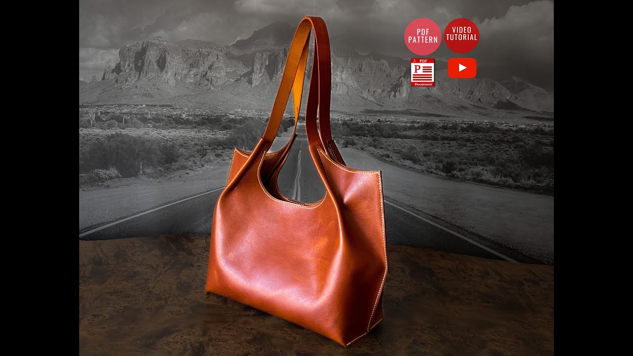 Making a Leather Tote Bag, PDF Pattern, by #vikingsleatherdesign