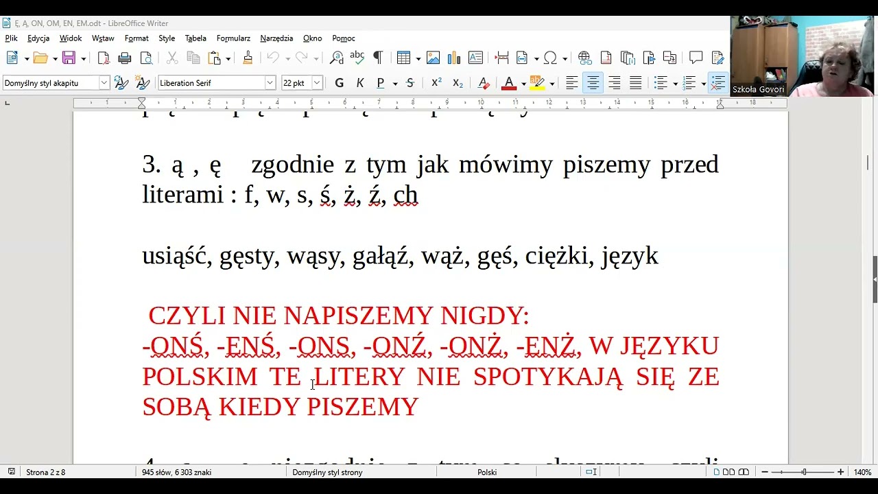 Piszemy: ą, ę, on, om, en, em. 09.10.24.