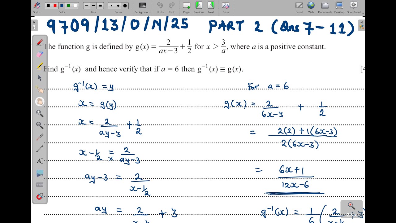 9709/13/O/N/25 -- AS LEVEL PURE MATHEMATICS 1 PAPER 13 OCT/NOV 2025 PART 2 (QNS 7 - 11)