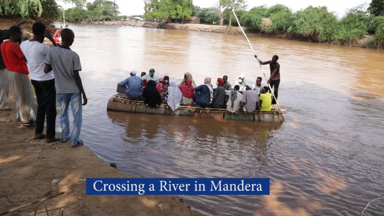 CROSSING A RIVER IN MANDERA