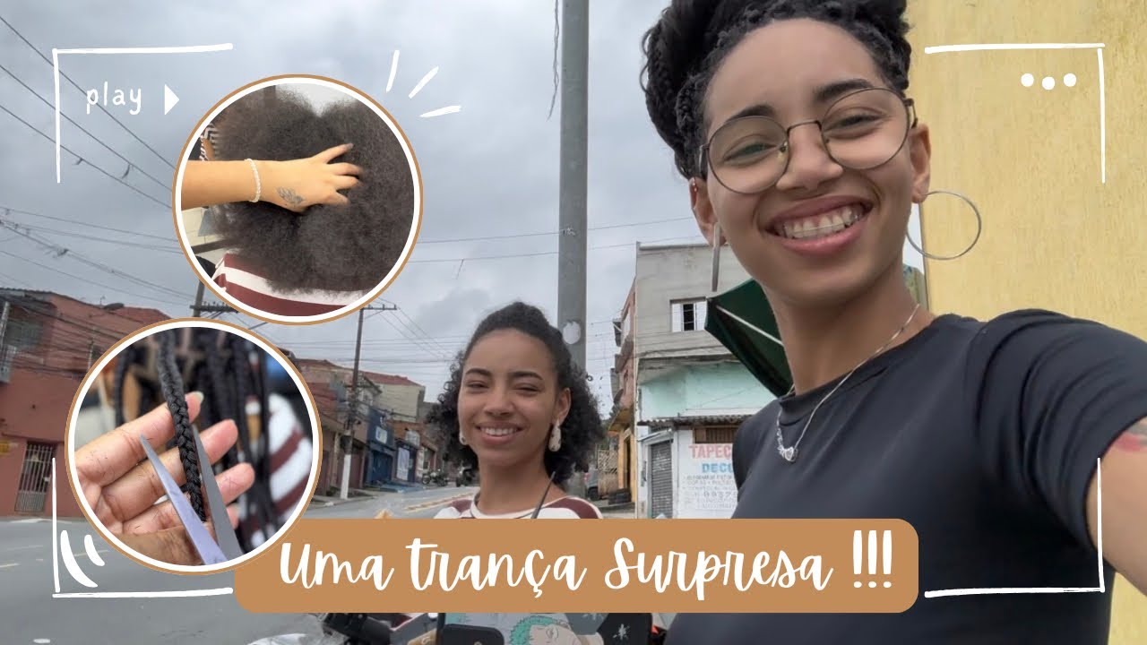 TRANÇA SURPRESA!!! | Visitei minha irmã e acabei trabalhando 😅